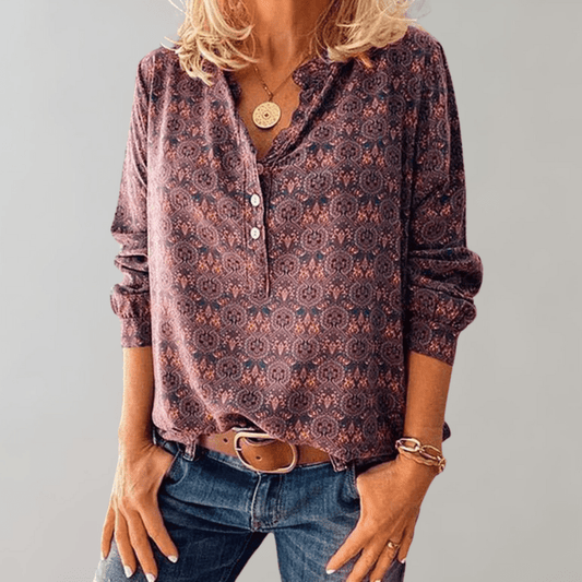 Women's Casual Blouse with Vintage Style