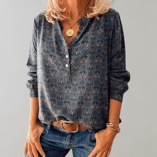 Women's Casual Blouse with Vintage Style