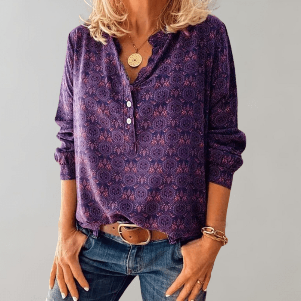 Women's Casual Blouse with Vintage Style