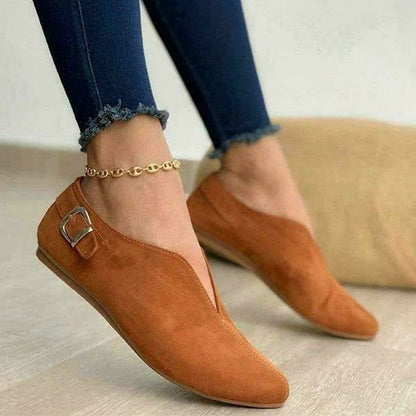 Women's Casual Slip-On Shoes with Faux Suede Upper