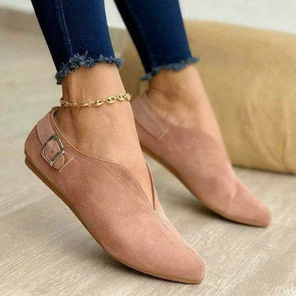 Women's Casual Slip-On Shoes with Faux Suede Upper