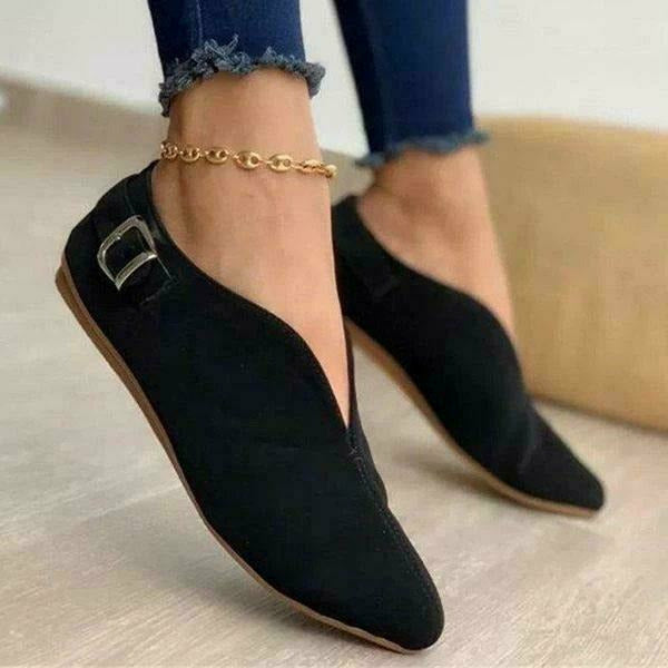 Women's Casual Slip-On Shoes with Faux Suede Upper