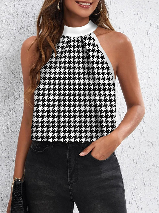Women's Casual Top with Stand-Up Collar and Loose Fit