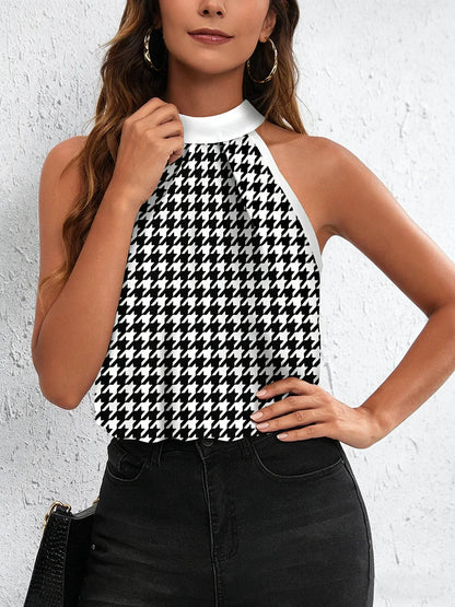 Women's Casual Top with Stand-Up Collar and Loose Fit