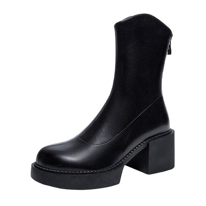 Women's Chunky Block Heel Chelsea Boots with Comfort Insole