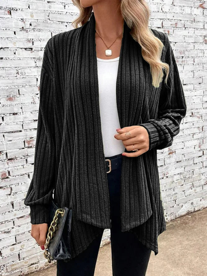 Women's Chunky Knit Kimono with Relaxed Fit and Long Sleeves