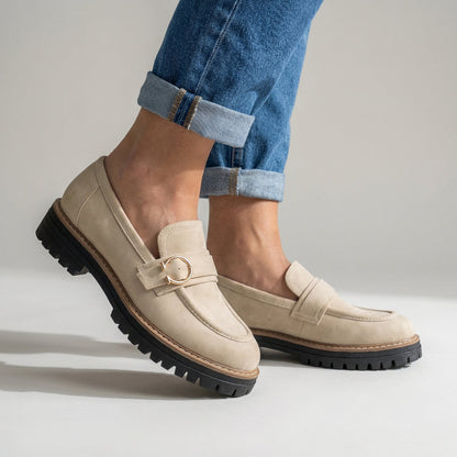 Women's Chunky Platform Loafers with Cushioned Insole
