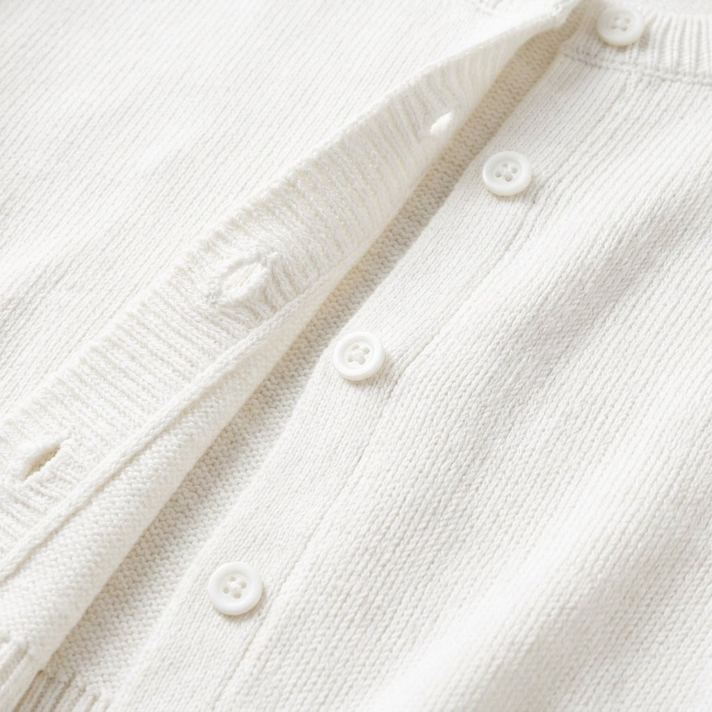 Women's Cropped Knit Cardigan with Button-Up Front - Elegant