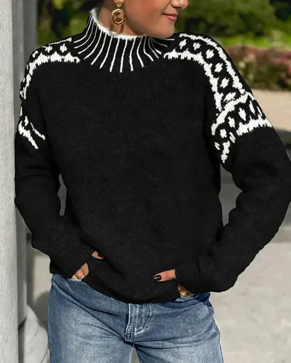 Women's Double Knit Waffle Jumper with Relaxed Fit