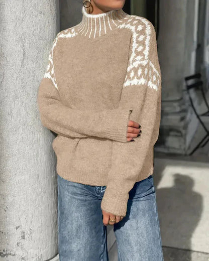 Women's Double Knit Waffle Jumper with Relaxed Fit