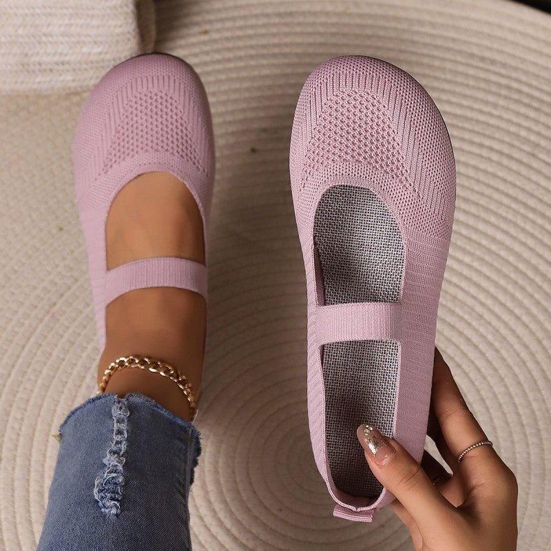 Women's Flat Shoes with Breathable Mesh Upper