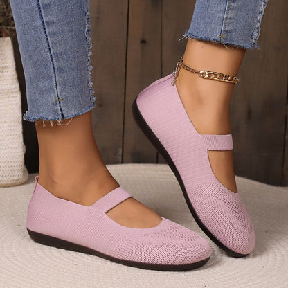 Women's Flat Shoes with Breathable Mesh Upper