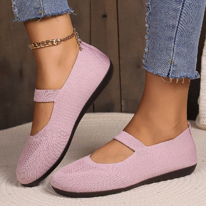 Women's Flat Shoes with Breathable Mesh Upper