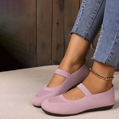 Women's Flat Shoes with Breathable Mesh Upper