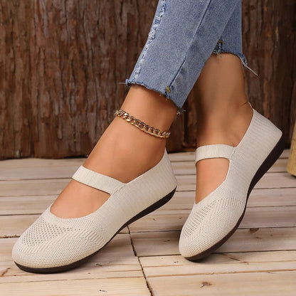Women's Flat Shoes with Breathable Mesh Upper