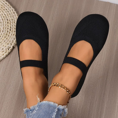 Women's Flat Shoes with Breathable Mesh Upper
