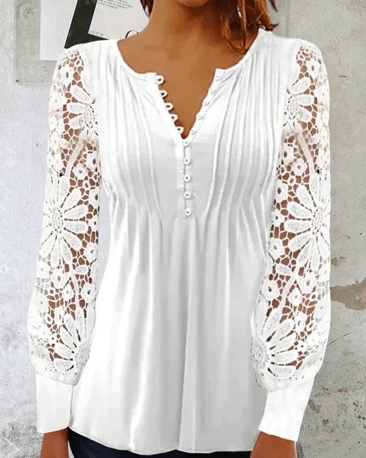 Women's Floral Blouse with Short Sleeves for Summer