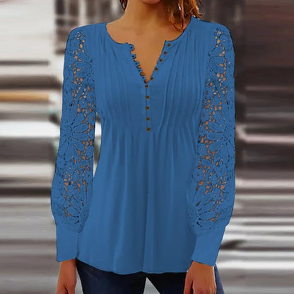 Women's Floral Blouse with Short Sleeves for Summer