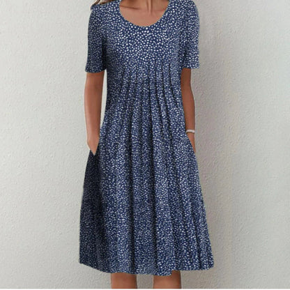 Women's Floral Dress with Structured Silhouette for Summer