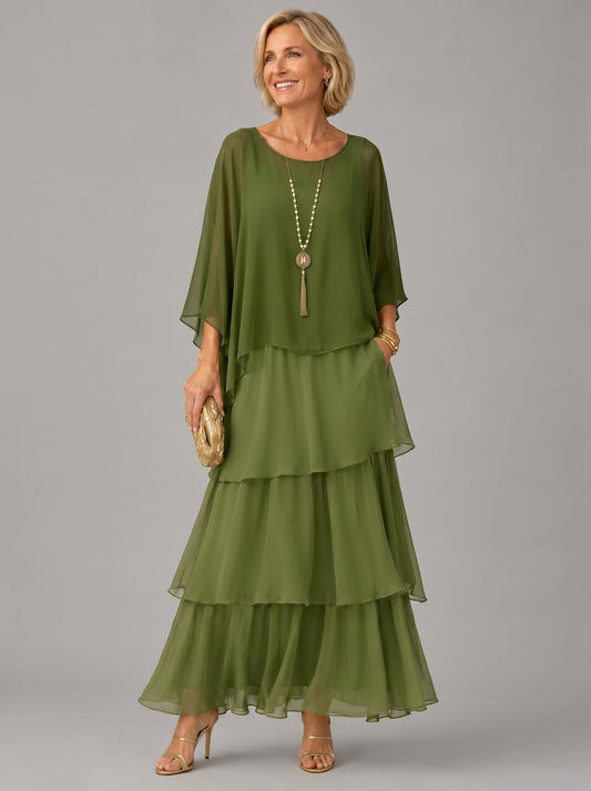 Women's Flowing Long Dress with Elegant Silhouette