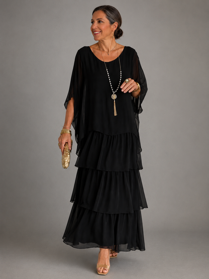 Women's Flowing Long Dress with Elegant Silhouette