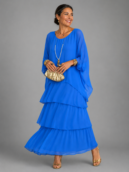 Women's Flowing Long Dress with Elegant Silhouette