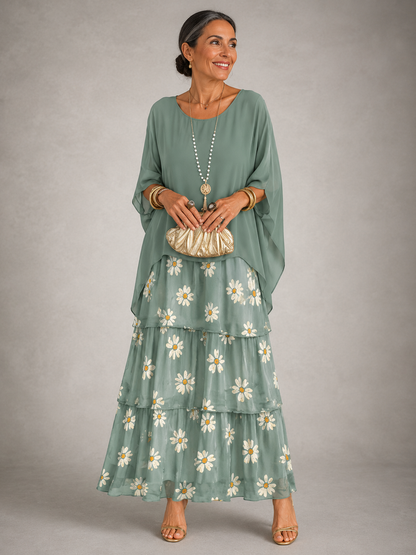 Women's Flowing Long Dress with Elegant Silhouette
