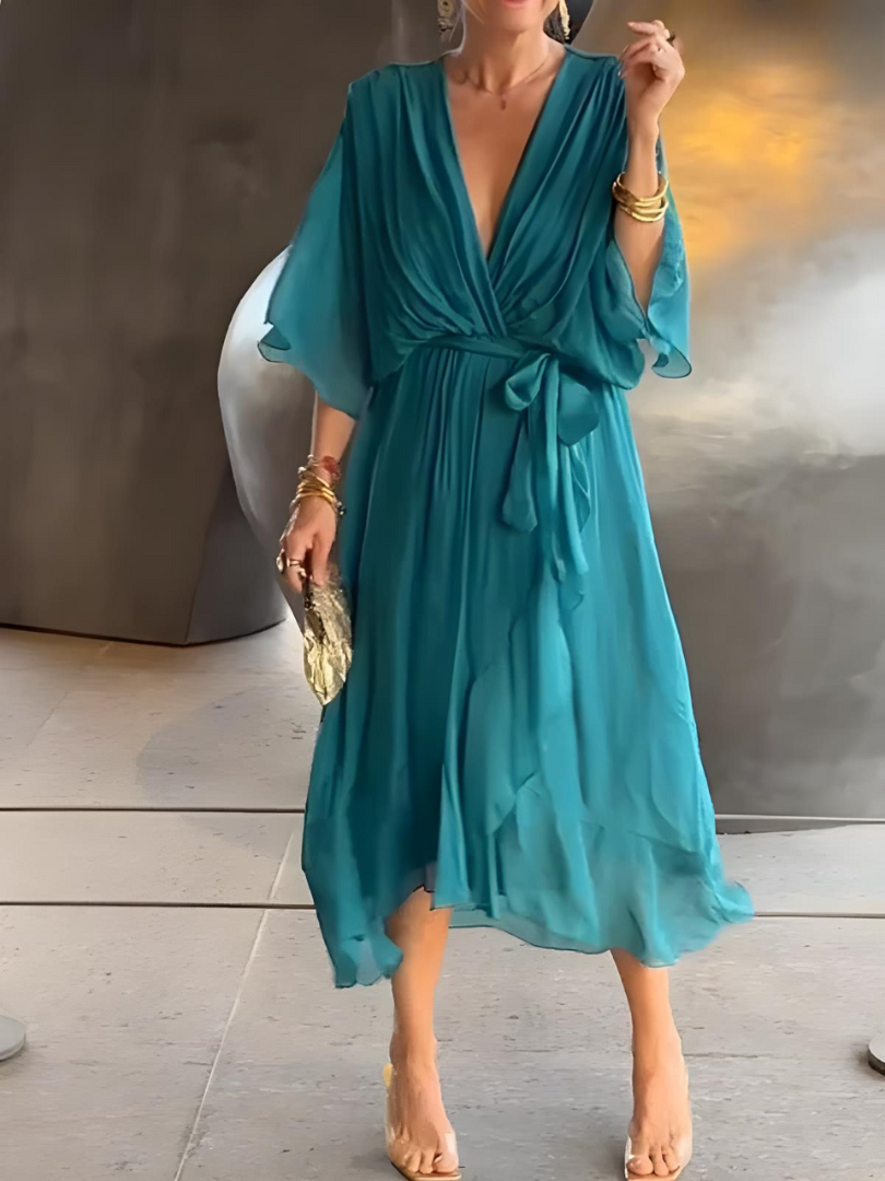 Women's Flowy Maxi Dress for Summer Occasions with Lightweight Fabric
