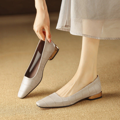 Women's Heeled Sandals with Croc-Embossed Texture and Low Block Heel