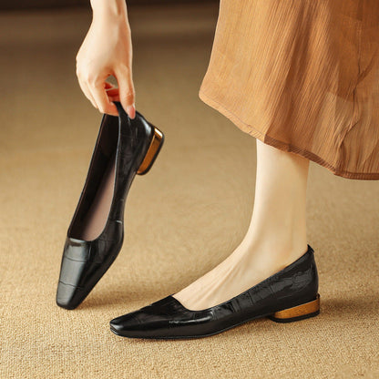 Women's Heeled Sandals with Croc-Embossed Texture and Low Block Heel