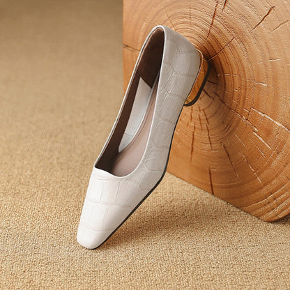Women's Heeled Sandals with Croc-Embossed Texture and Low Block Heel