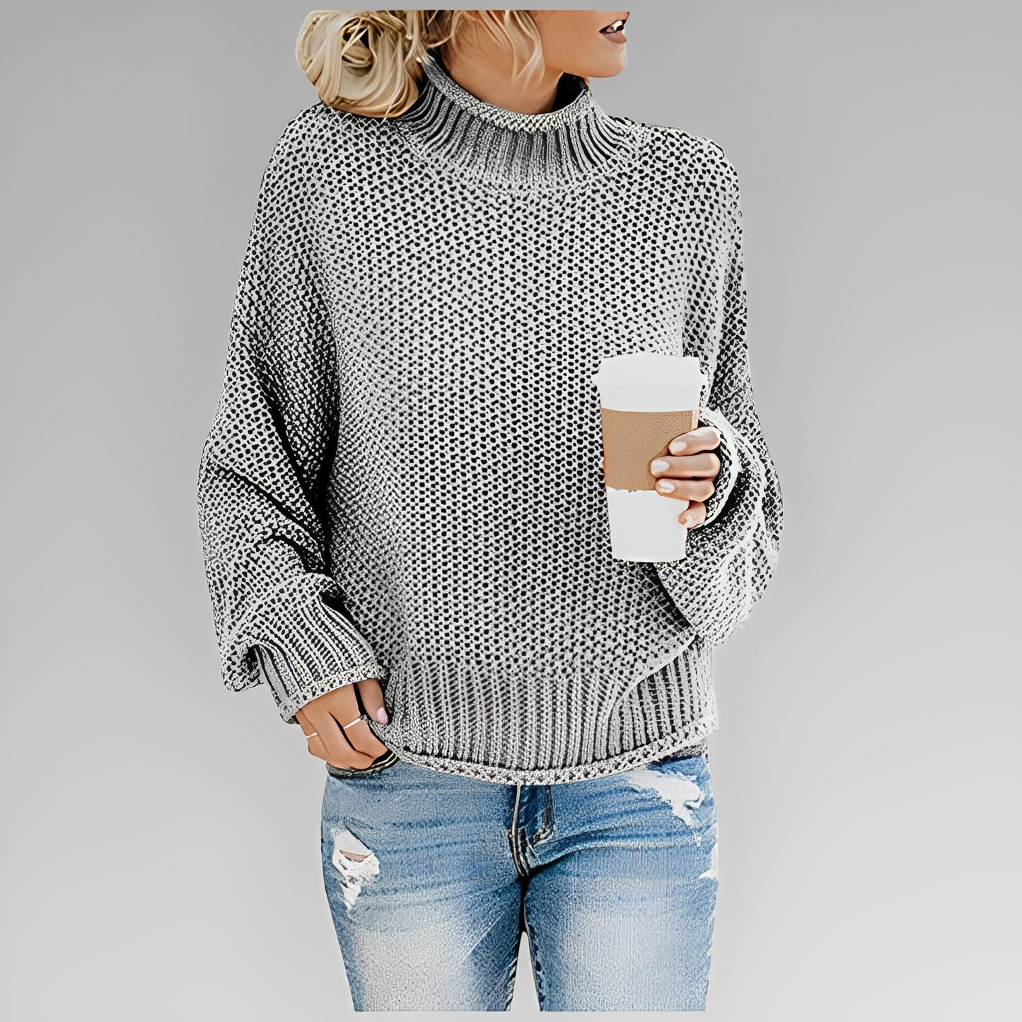 Women's Knitted Winter Sweater with Stylish Design