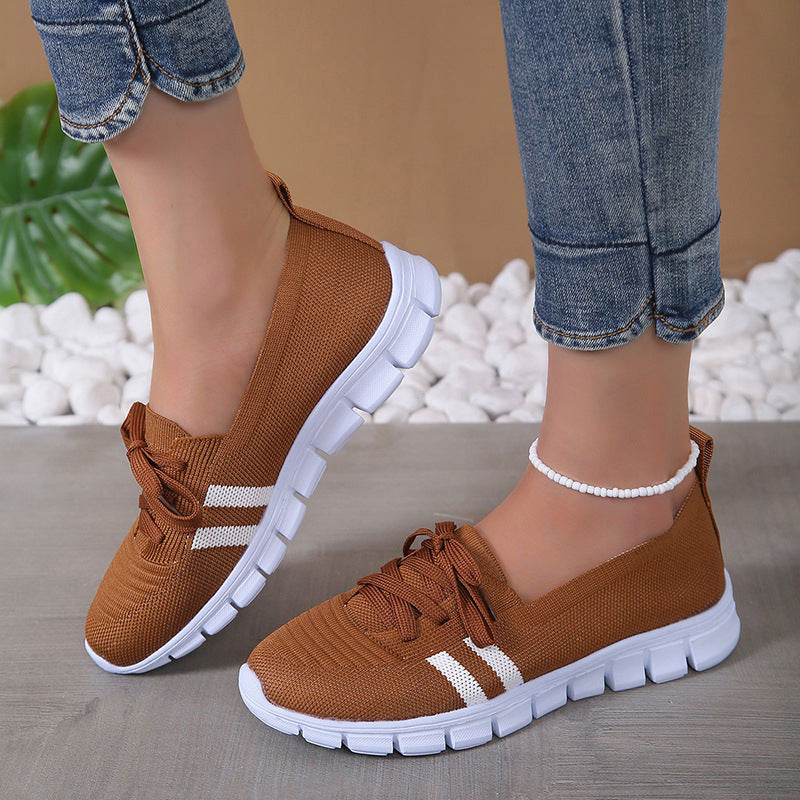 Women's Lace-Up Shoes with Breathable Mesh Upper