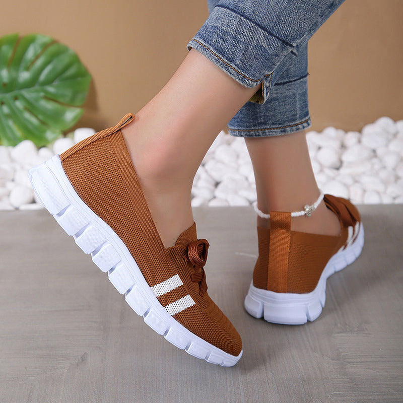 Women's Lace-Up Shoes with Breathable Mesh Upper