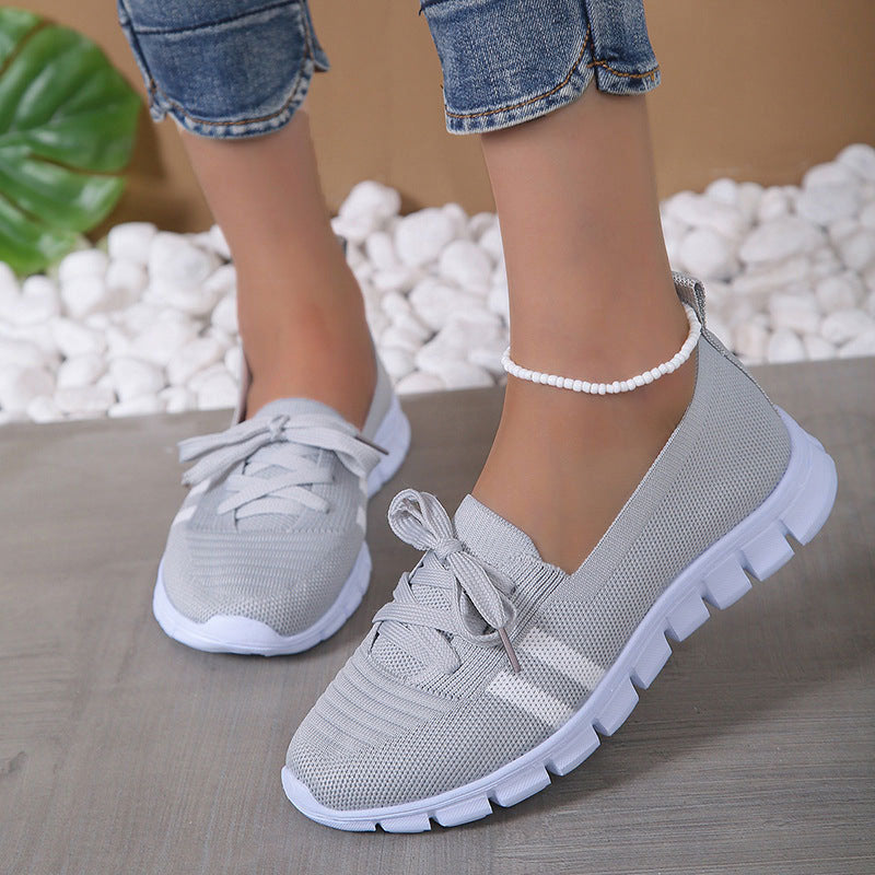 Women's Lace-Up Shoes with Breathable Mesh Upper