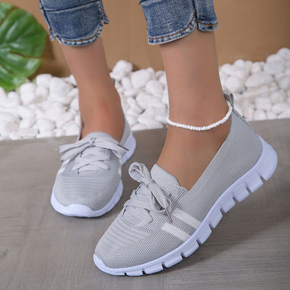 Women's Lace-Up Shoes with Breathable Mesh Upper