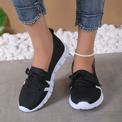 Women's Lace-Up Shoes with Breathable Mesh Upper