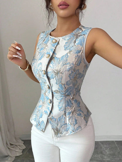 Women's Laced Detail Top with Round Neck