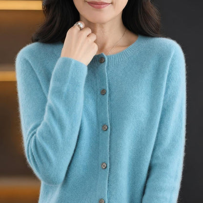 Women's Longline Cardigan with Button Closure in Soft Knit – Cosy