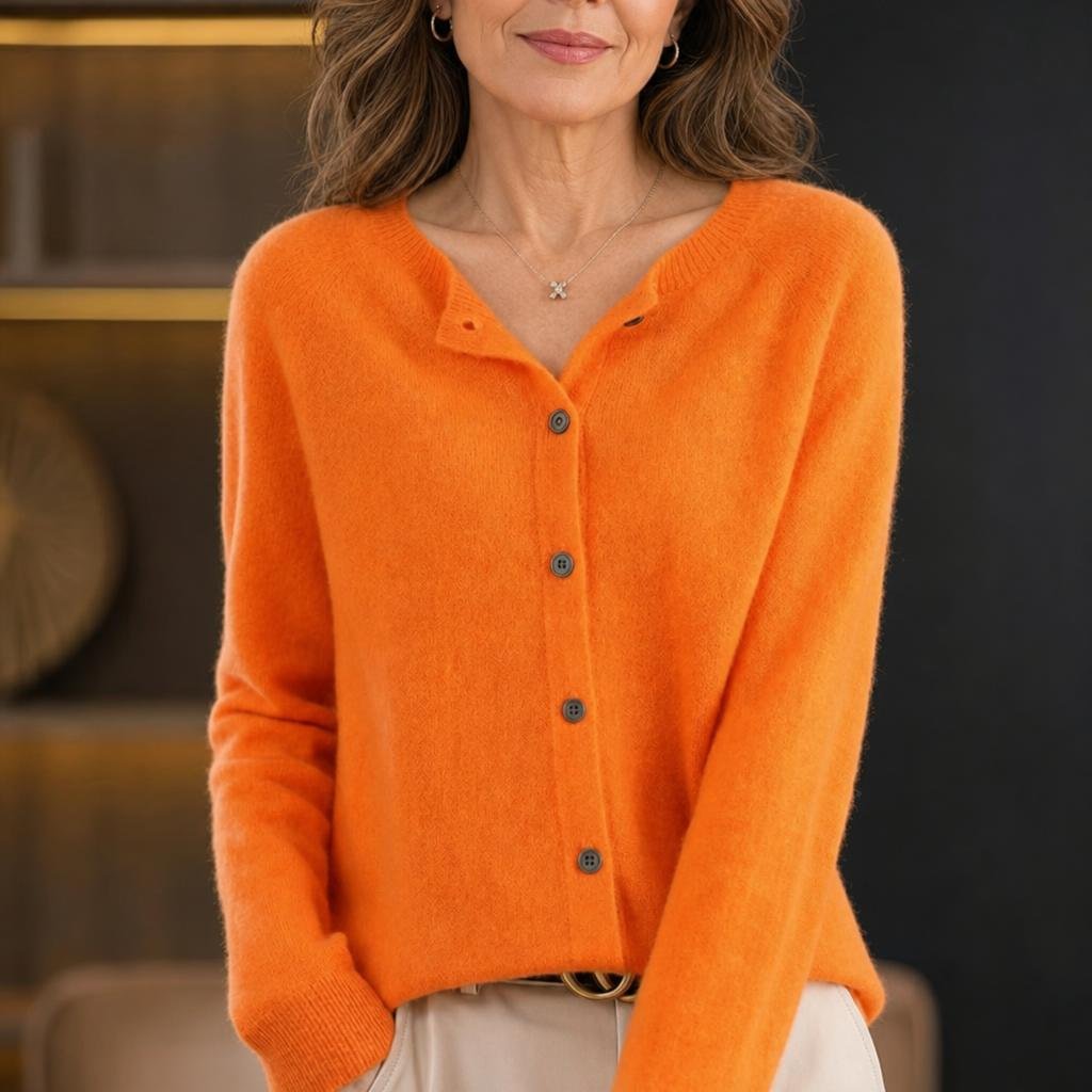 Women's Longline Cardigan with Button Closure in Soft Knit – Cosy