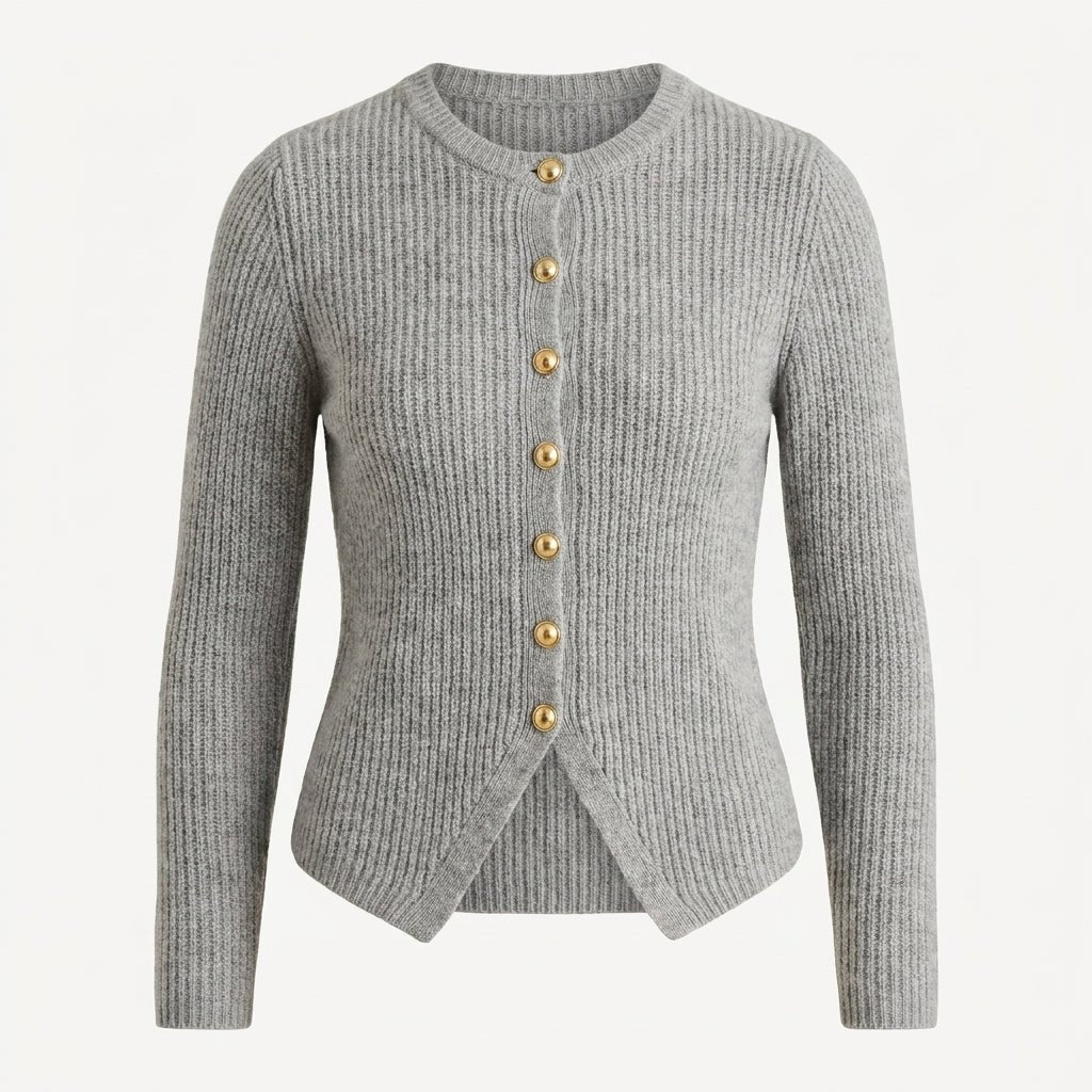 Women's Longline Knit Cardigan with Button-Down Front - Effortlessly Elegant