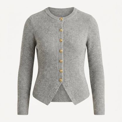 Women's Longline Knit Cardigan with Button-Down Front - Effortlessly Elegant