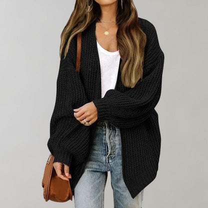 Women's Longline Knitted Cardigan in Soft Fabric for Cosy Comfort