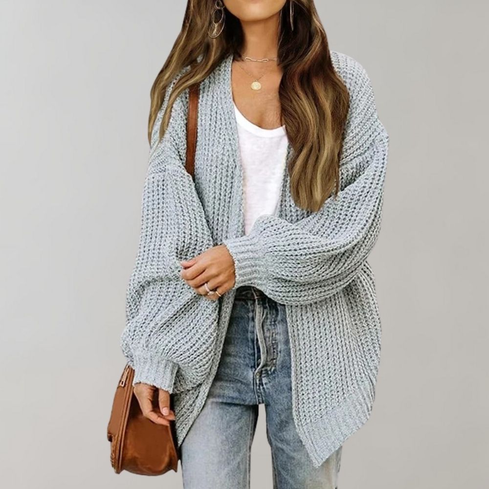 Women's Longline Knitted Cardigan in Soft Fabric for Cosy Comfort
