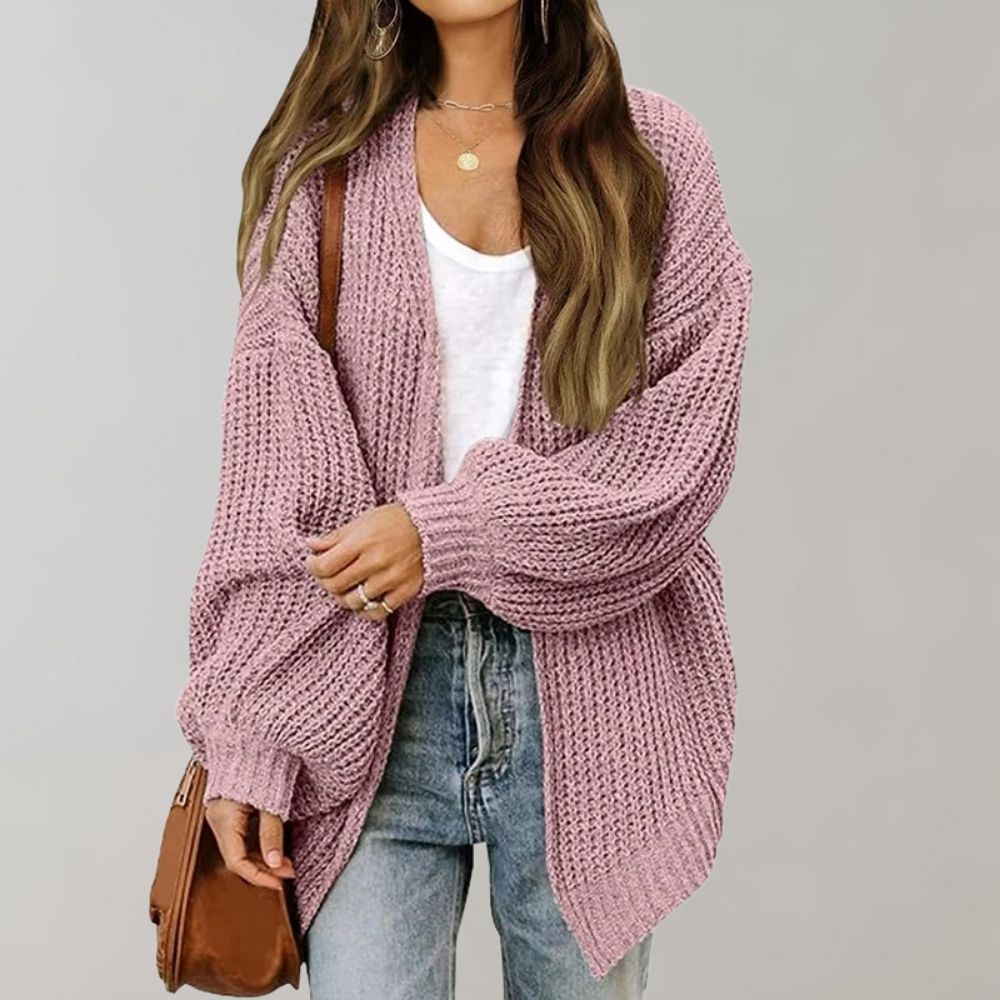 Women's Longline Knitted Cardigan in Soft Fabric for Cosy Comfort
