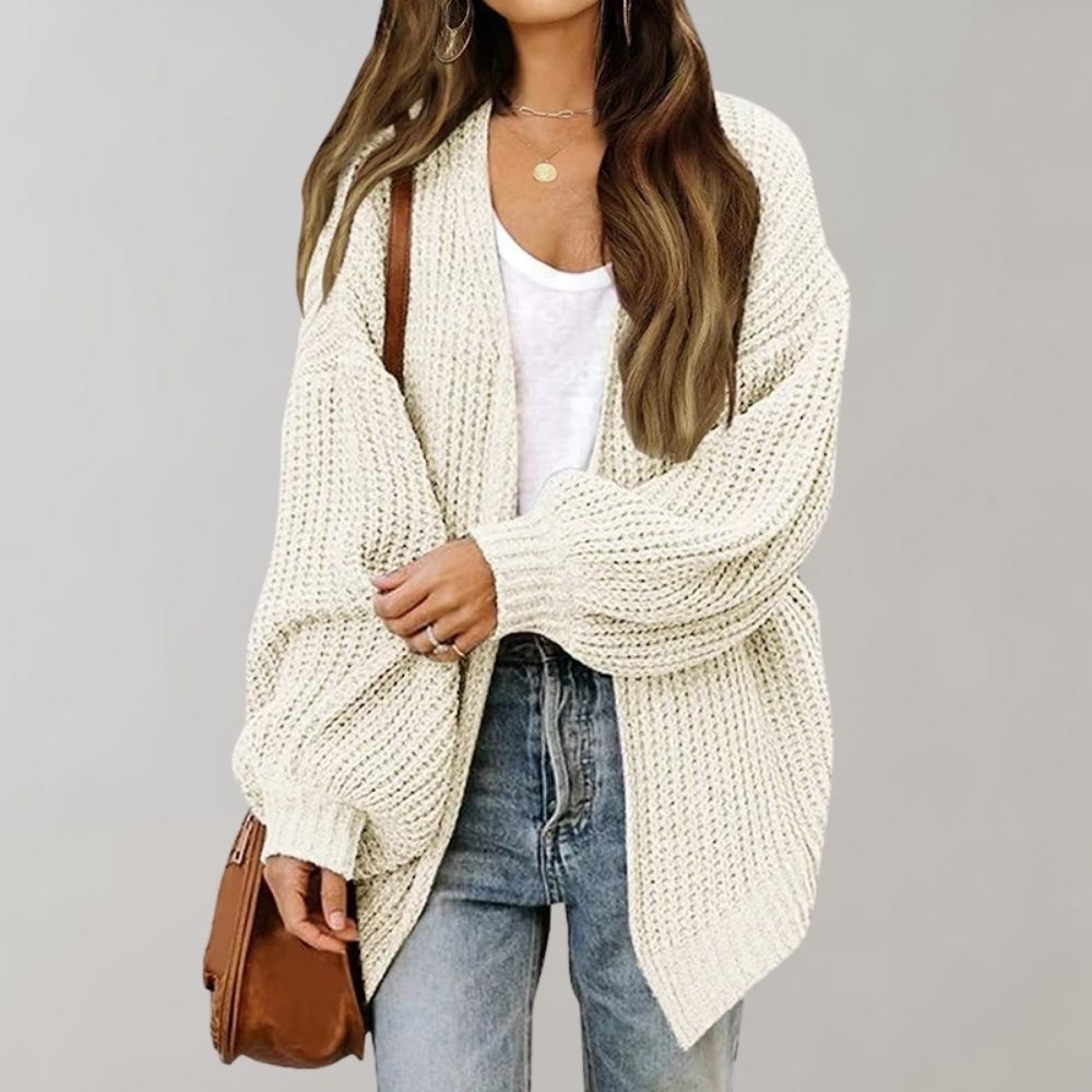 Women's Longline Knitted Cardigan in Soft Fabric for Cosy Comfort