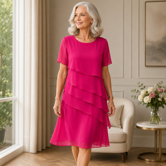 Women's Maxi Dress with Elegant Ruffles and Flowing Silhouette