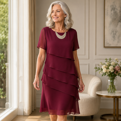 Women's Maxi Dress with Elegant Ruffles and Flowing Silhouette