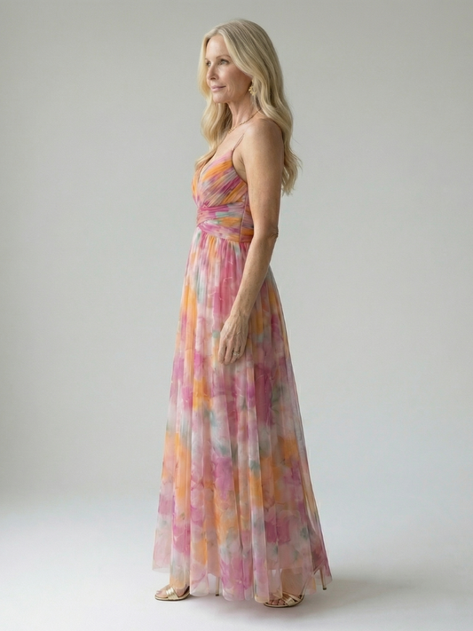 Women's Maxi Dress with Flattering Wrap Design