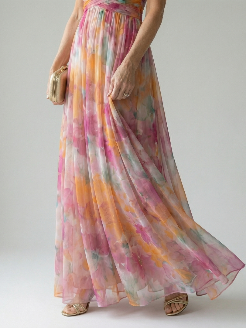 Women's Maxi Dress with Flattering Wrap Design